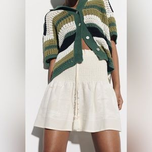 Novelty Embroidered Mini Skirt, NWT!